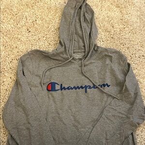 Champion Heather Gray Hoodie with Logo